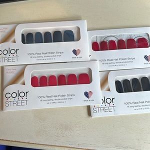 Four unopened Color Street nail strips sets